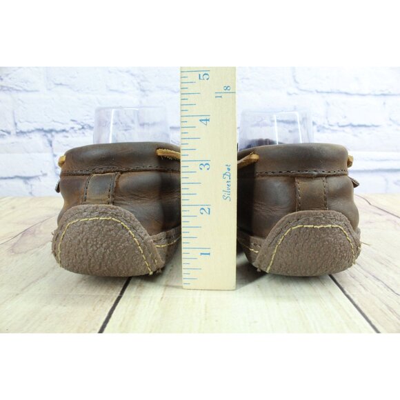 LL Bean Handsewn Slippers Flannel Lined Brown Size 12 M - Picture 6 of 9